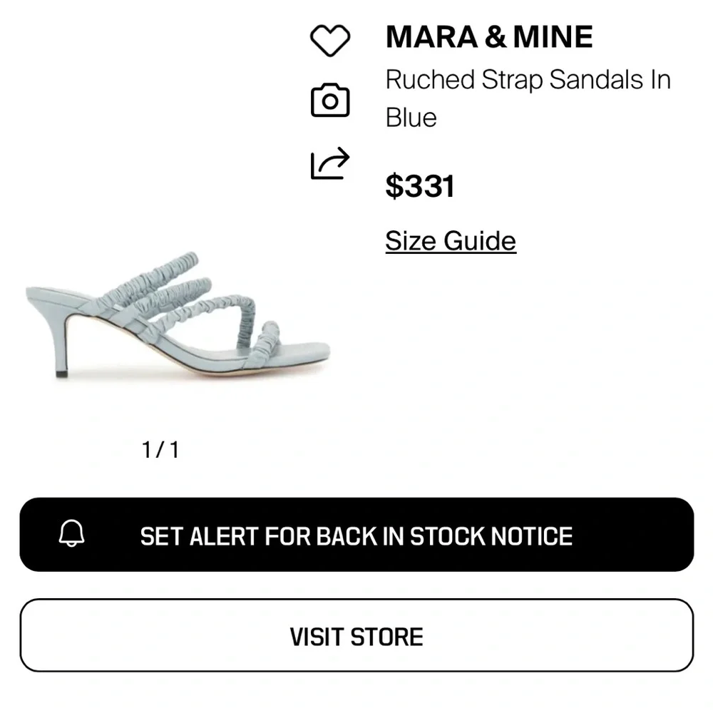 Mara & Mine Theresa Heeled Sandals – Blue | Size 7  New with Box 60155-9 Luxury - Picture 10 of 12